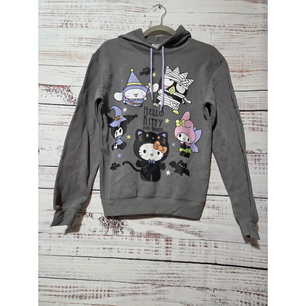 Sanrio Hello Kitty and Friends Halloween Hoodie Gray XXS Hybrid Apparel